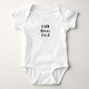 Body Para Bebê Presente de Deus, Presente Religioso, Unisex
