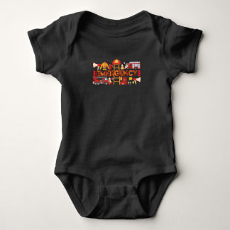 Body Para Bebê Presente de Emergência Design de Bombeiros