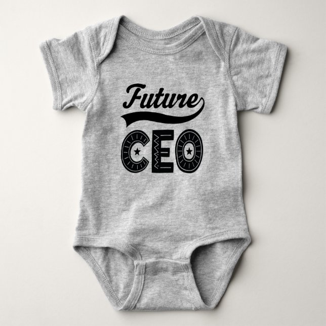 Body Para Bebê Presente de Emprego para Crianças do futuro CEO (Frente)