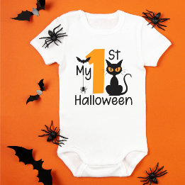 Body Para Bebê Presente de Fantasia Fofa Meu 1º Halloween