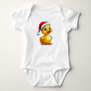 Body Para Bebê 🎄🦆 Presente de Natal Bebê Pato Amarelo ✨