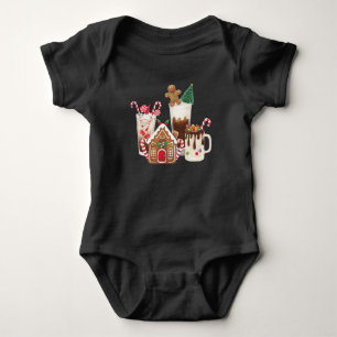 Body Para Bebê Presente de Natal para Amante de Café de Pão de Me