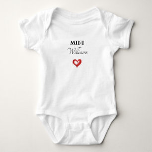 Body Para Bebê Presente de nome de família personalizado, mini + 
