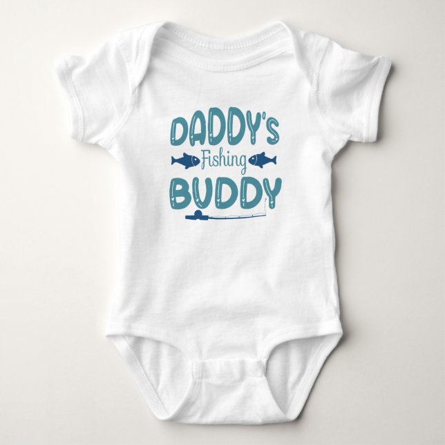 Body Para Bebê Presente de Recém-Nascido para Pescaria, Amigo do  (Frente)