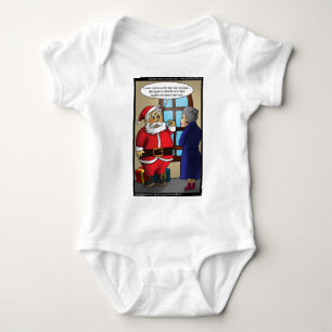 Body Para Bebê Presente Divertido do Papai Noel & Wiki Leaks Cami