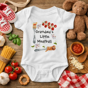 Body Para Bebê Presente Divertido para Chá de Bebê: Almôndegas da