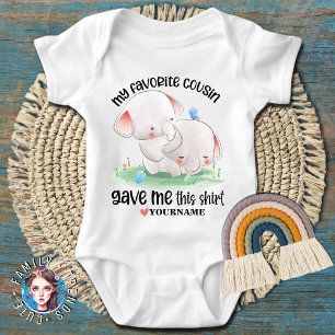 Body Para Bebê Presente Divertido para Primo - Meu Primo Favorito