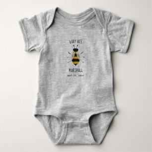 Body Para Bebê Presente do Chá Rustic Baby Bee Custom Bodysuit