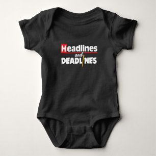 Body Para Bebê Presente do journalista do jornalismo dos título