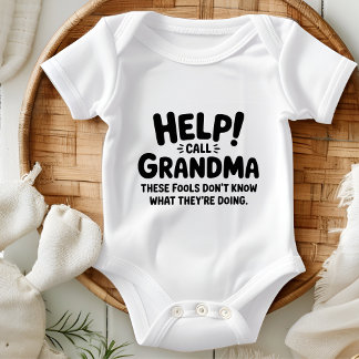 Body Para Bebê Presente Engraçado para Chamada de Ajuda para a Vo