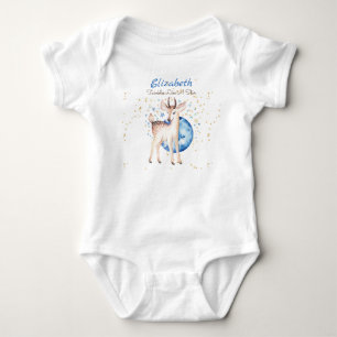 Body Para Bebê Presente Floral Bebê Estrelas Brilhantes Cervo da