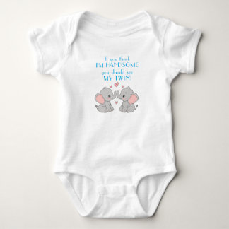 Body Para Bebê Presente Fofo para Bebês Gêmeos, Bodysuit para Men