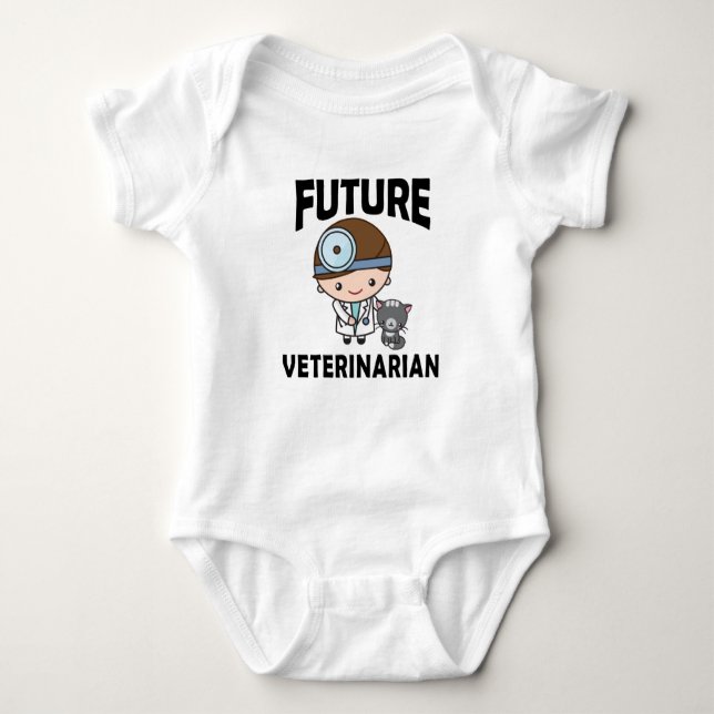 Body Para Bebê Presente Gelado Veterinário Futuro (Frente)
