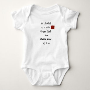 Body Para Bebê Presente infantil de Deus até você ama