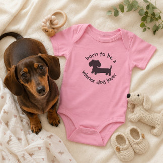 Body Para Bebê Presente para Recém-Nascido Amante de Cachorro Wie