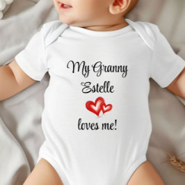 Body Para Bebê Presente Personalizado Da Vovó, Vovó Me Ama, Unise
