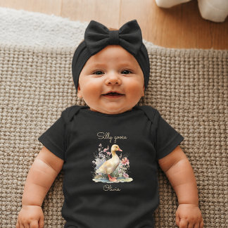 Body Para Bebê Presente Personalizado Silly Goose Recém-Nascido