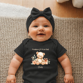 Body Para Bebê Presente Precioso de Deus Ursinho de Pelúcia Recém