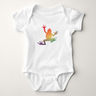 Body Para Bebê Presentes Coloridos de Sobrecarga de Sapo Gradient