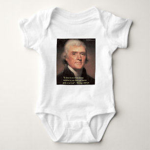 Body Para Bebê Presentes com a Citação de Thomas Jefferson "Relig