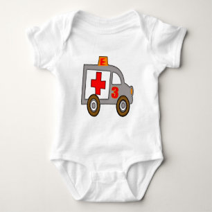 Body Para Bebê Presentes de aniversário de 3 anos da ambulância