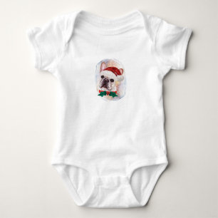 Body Para Bebê Presentes de Natal do Bulldog Francês para Amantes
