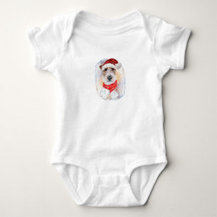 Body Para Bebê Presentes de Natal do Wire Fox Terrier para Amante