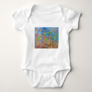 Body Para Bebê Presentes de Roupa de vida no oceano Pacífico retr