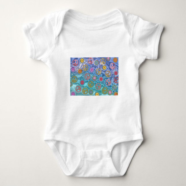 Body Para Bebê Presentes de Roupas Ondas do Oceano Pacífico dos A (Frente)