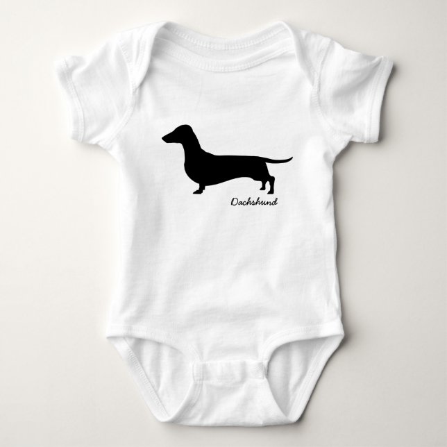 Body Para Bebê Presentes do Dachshund (Frente)