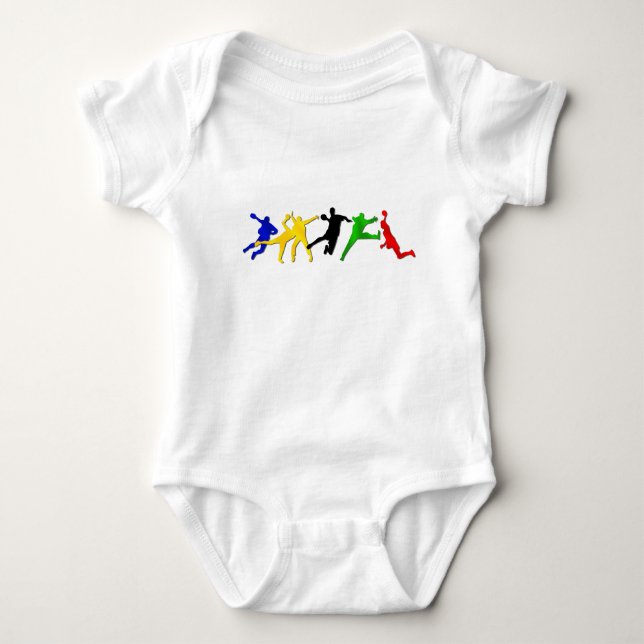 Body Para Bebê Presentes do handball para bebês - creeper do (Frente)