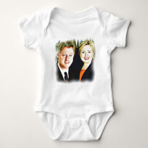 Body Para Bebê Presidente Bill Clinton e Presidente Hillary Clint