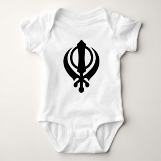 Body Para Bebê Preto de Khanda do sikh