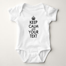 Body Para Bebê Preto Mantenha-se Calmo e Texto