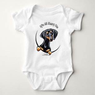 Body Para Bebê Preto Tan Dachshund É Tudo Sobre Mim