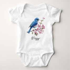 Body Para Bebê Pretty Blue Bird