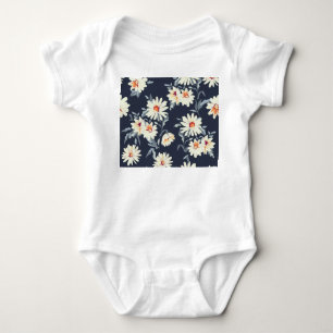 Body Para Bebê Pretty Daisy Floral: Impressão Sem Costura