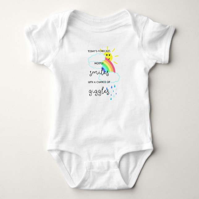 Body Para Bebê Previsão feliz (Frente)