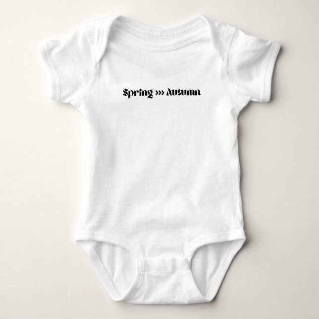 Body Para Bebê Primavera é Melhor que Outono (Frente)