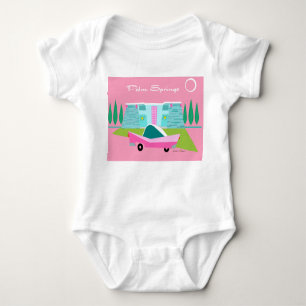 Body Para Bebê Primaveras de Palma Cor-de-Rosa T-Shirt