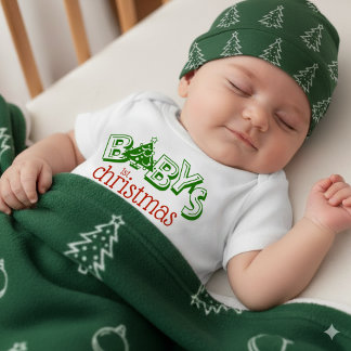 Body Para Bebê Primeira Árvore de Natal do Bebê Bestial