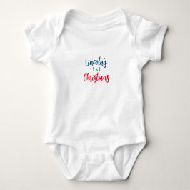 Body Para Bebê PRIMEIRA fantasia NATAL DE BEBÊ PERSONALIZADA