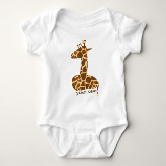 Body Para Bebê Primeira Girafa de aniversário