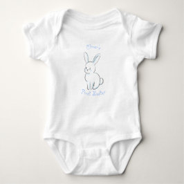 Body Para Bebê Primeira Páscoa do bebê com bunny Blue