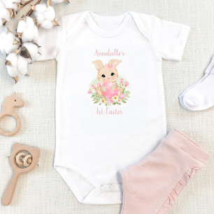 Body Para Bebê Primeira Páscoa Personalizada Menina Bebê Boneca