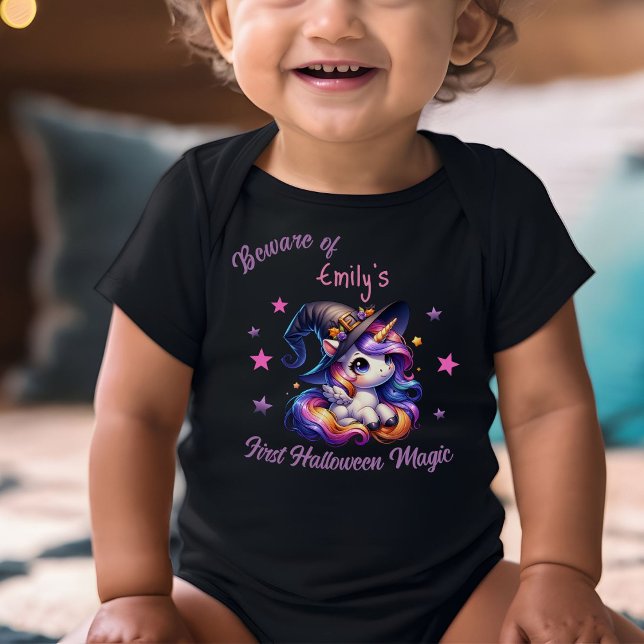 Body Para Bebê Primeira Personalização do Dia das Bruxas (Criador carregado)