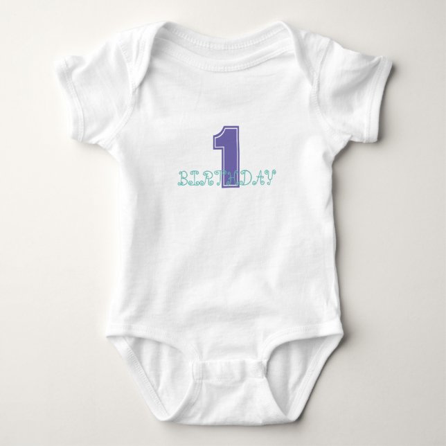 Body Para Bebê Primeiro Aniversário Bebê Jérsei Bodycase (Frente)