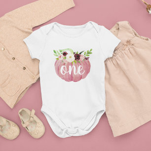 Body Para Bebê Primeiro Aniversário da Pequena Abóbora