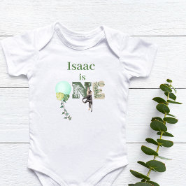 Body Para Bebê Primeiro aniversario de Balão Personalizado Bebê R