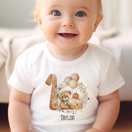 Body Para Bebê Primeiro aniversario de queda do Urso de Corte